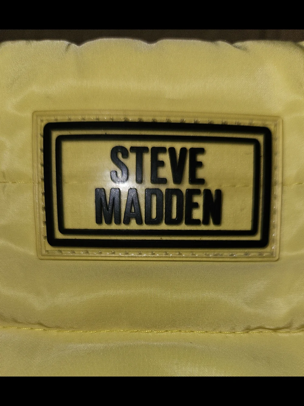 Steve Madden Yellow Quilted Nylon North Crossbody Bag Puffer Purse